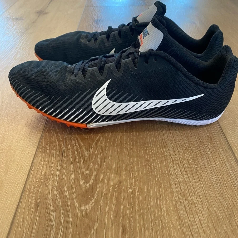 Nike Track Shoes Zoom Rival M 9 Spikes Black Hyper Crimson Running Men’s 11.5